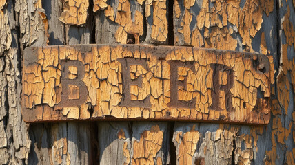 Tavern Charm: Wooden BEER Invitation