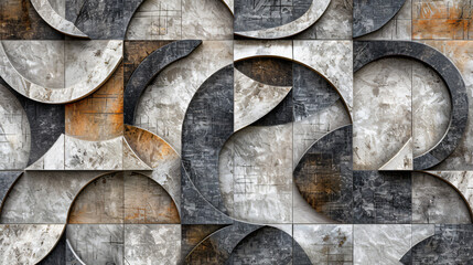 Abstract Retro Style Ceramic Tiles Design Vin-tag