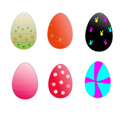 set of easter eggs 