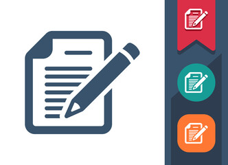 Contract Icon. File, Document, Writing, Pencil, Form, Message