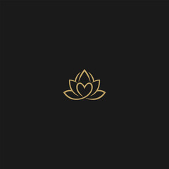 LOVE LOTUS BEST LOGO VECTOR EDITABLE 