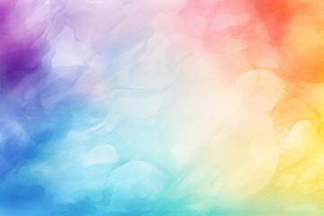 Fototapeta na wymiar Soft watercolor texture in pastel rainbow colors - Delicate and soft watercolor texture in calming pastel colors, evoking a gentle and soothing abstract art piece