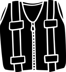 safety illustration life silhouette vest logo clothing icon wear outline security worker protective jacket safe construction rescue sleeveless waistcoat shape of protective jacket for vector graphic b