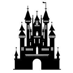Fototapeta premium Ancient castle. Medieval castles. Gothic mansion. Mysterious royal house 