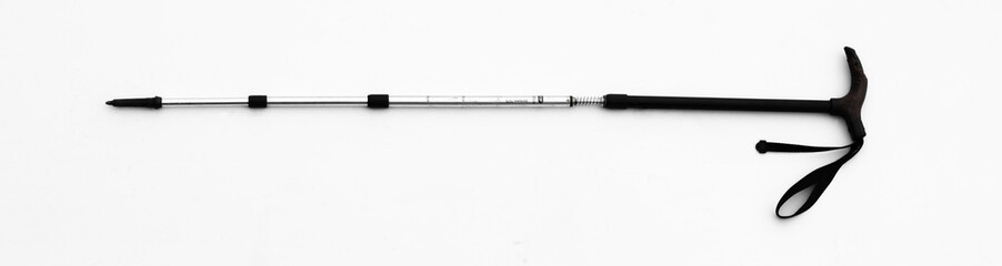 telescopic walking cane isolated on white background