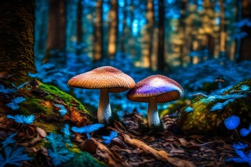 Fototapeta premium mushrooms in the forest