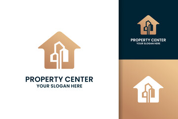 building house property center logo design