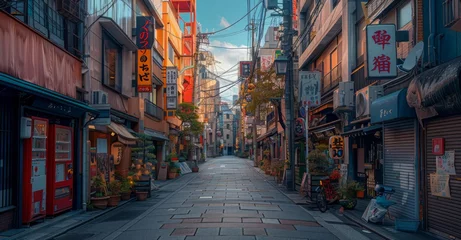Tuinposter Urban Street Scene in Tokyo © Yana