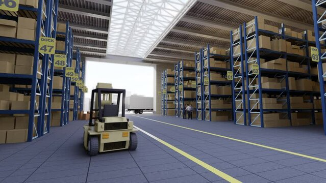 Distribution warehouse interior