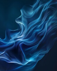 Obraz premium The darkness comes alive with motion, a crane shot highlighting the contrast of electric blue and turquoise against night's embrace