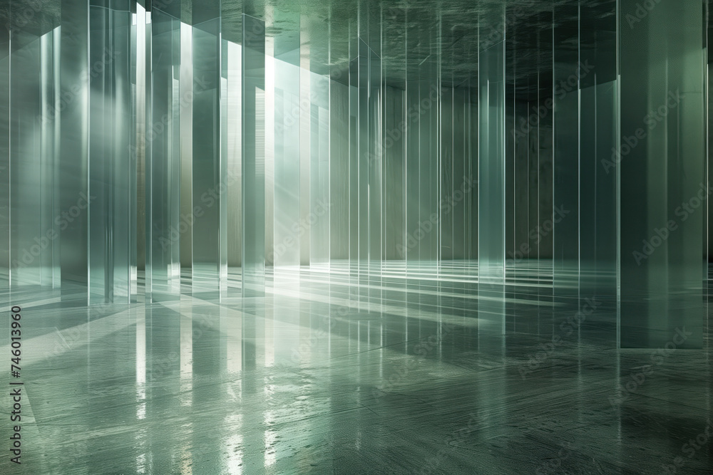 Poster abstract background with reflections and caustics. futuristic background image. created with generat