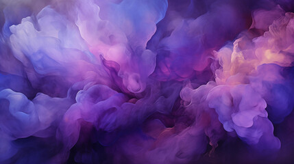 Fototapeta premium Abstract Clouds in Purple, Gold, Blue, and Pink Hues
