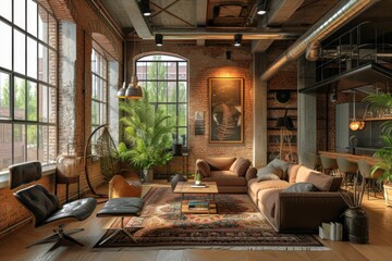 Modern Living Room With Abundant Windows