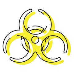 Colored radioactive Medicine icon Vector
