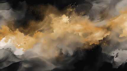 soft black and gold abstract watercolor background 