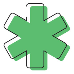 Colored medicine icon Vector