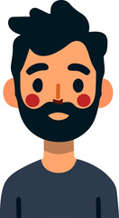 Man head, male face, people avatar.