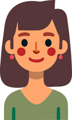 Woman head, female face, people avatar.
