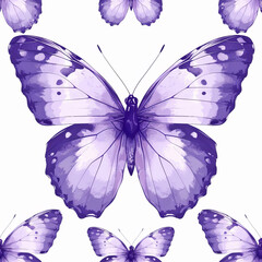 lila Butterfly seamless tile pattern background, ai generated