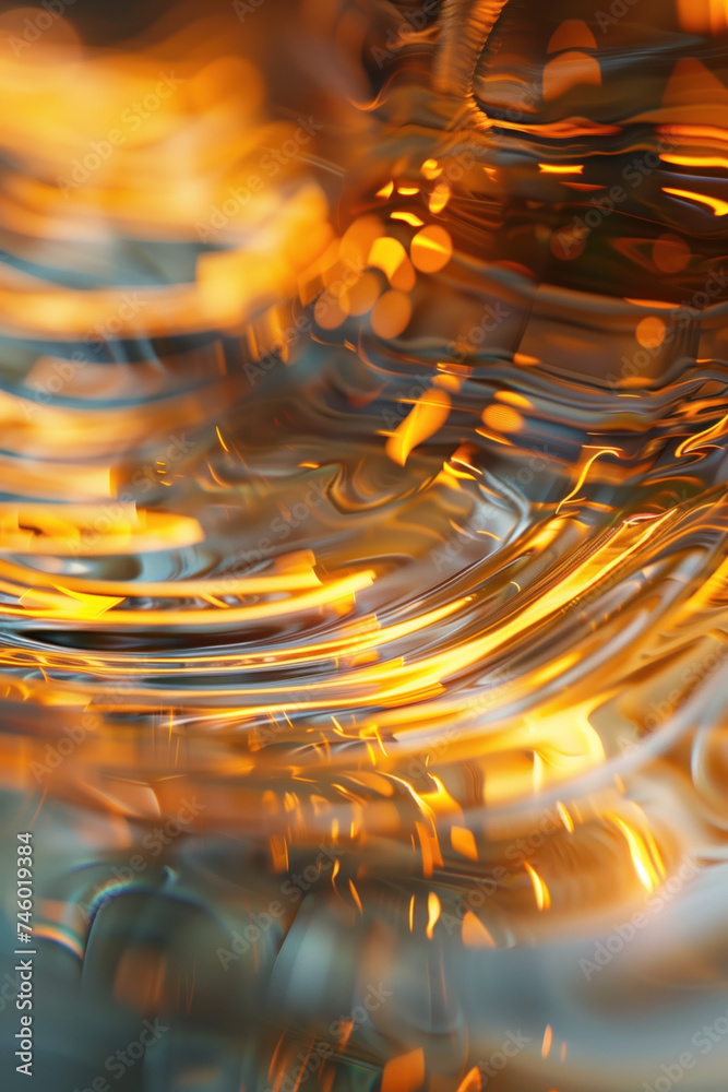 Poster abstract background with reflections and caustics. material science. futuristic background image. cr