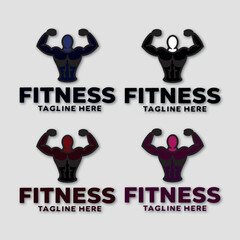 Vector illustration of a fitness logo design