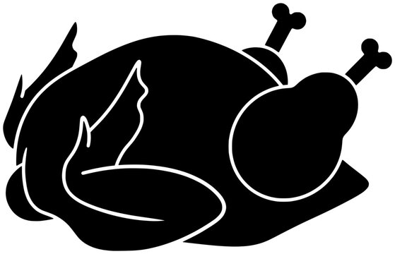 recommend clip art: roasted illustration chicken silhouette meal logo roaster icon cook outline fried dinner cooking food restaurant hot kitchen meat lunch shape of cooking food for vector graphic background