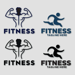 Vector illustration of a fitness logo design