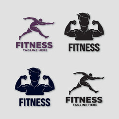 Vector illustration of a fitness logo design