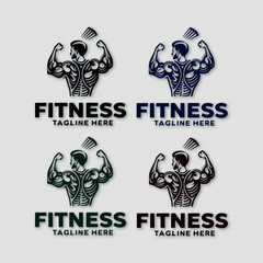 Vector illustration of a fitness logo design