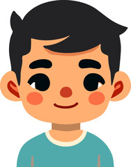 Obraz premium Child head, boy face, kid avatar.