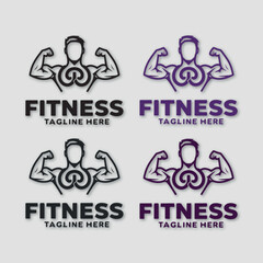 Vector illustration of a fitness logo design