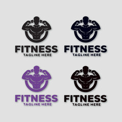 Vector illustration of a fitness logo design