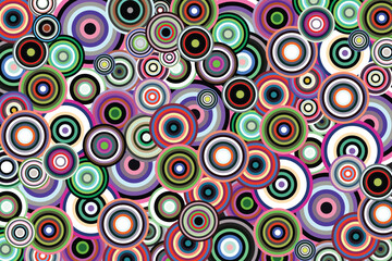illustration pattern of the circle multicolor background.