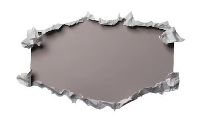 smooth paper with torn and wrinkled edges, transparent background
