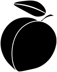 fruit illustration peach silhouette tree logo flower icon plant outline leaf spring blossom nature garden floral branch summer botanical shape of blossom nature for vector graphic background