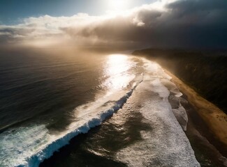 Fototapeta premium Aerial view from the coast