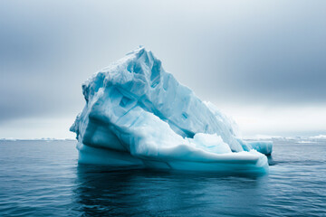 Majestic Iceberg Adrift in Cold Arctic Waters. Generative ai images