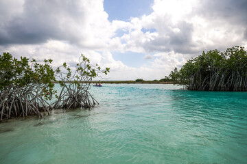 Bacalar Lagoon, near Cancun in Riviera Maya, Mexico
