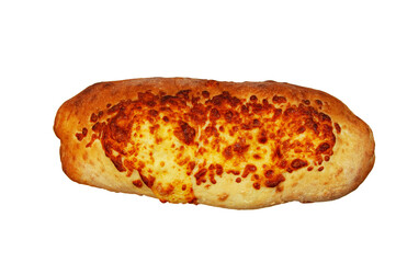 khachapuri with cheese on a white background. georgian bread with melted cheese