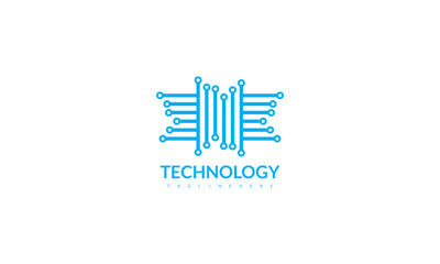 Digital Brain Tech Logo Design Template