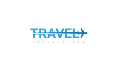 Typography  travel logo design template