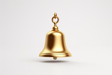 a gold bell on a chain