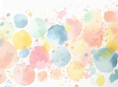 Watercolor spots on white background