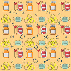 Medical icon Pattern background Vector