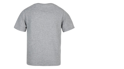 Blank gray t-shirt mockup compose isolated on empty background, grey tshirt mock-up concept for...