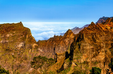 Mountains in the Paul Valley, Island Santo Antao, Cape Verde, Cabo Verde, Africa.
