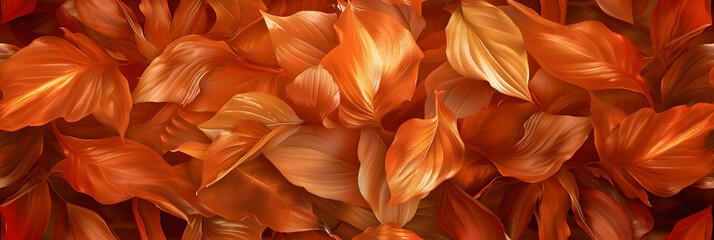 Background group autumn orange leaves