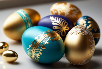 Ornate Easter Eggs Celebrating Spring Festivities