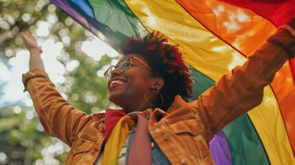 Diverse Unity - LGBTQ+ Pride. A powerful close-up of queer  people , their faces and expressions capturing a narrative of pride, unity, and the vibrant spirit of the LGBTQ+ community - obrazy, fototapety, plakaty