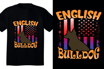 English bulldog t shirt design